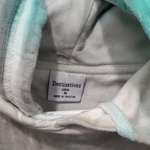 Destination Teal and Gray Outer Banks Hoodie - Picture 2 of 4